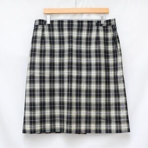 Vintage Delmod pencil skirt straight short above knee length plaid window pane
